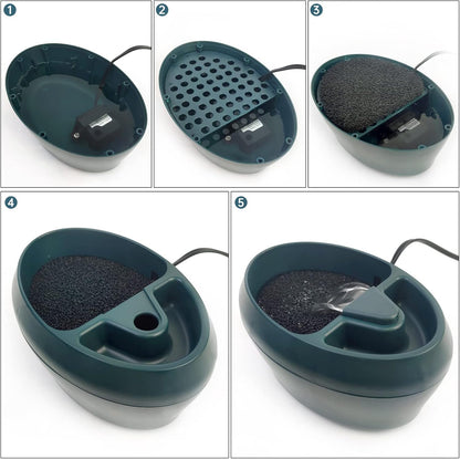 Reptile Drinking Water Fountain Chameleon Accessories Automatic Circulation System with Trough, Bearded Dragon Cage Accessories Reptiles Habitat Waterfall for Snake/Lizard/Chameleon/Turtle