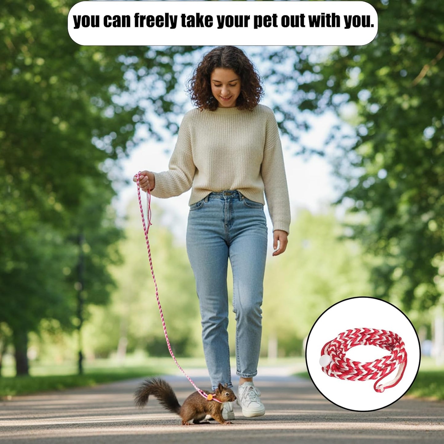 Sugar Glider Pouch, Sugar Glider Bonding Pouch, Comfortable Small Animal Carrier with Brown Leash, Soft Fleece Material, Durable Nylon Leash, Perfect for Travel and Bonding