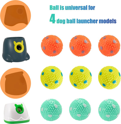 Dog Balls 12 Pcak, 9 Latex Balls and 3 Tennis Balls for Small Dogs and Puppies for Automatic Dog Ball Launcher(2 Inches)