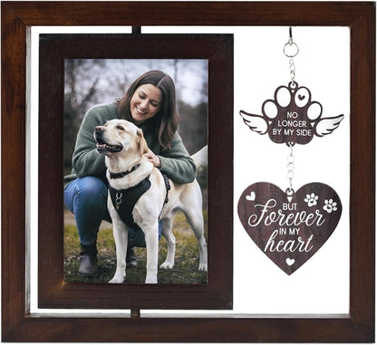InnoBeta Dog Memorial Gifts for Loss of Dog, Pet Picture Frame, 4x6, No Longer By My Side, Tabletop