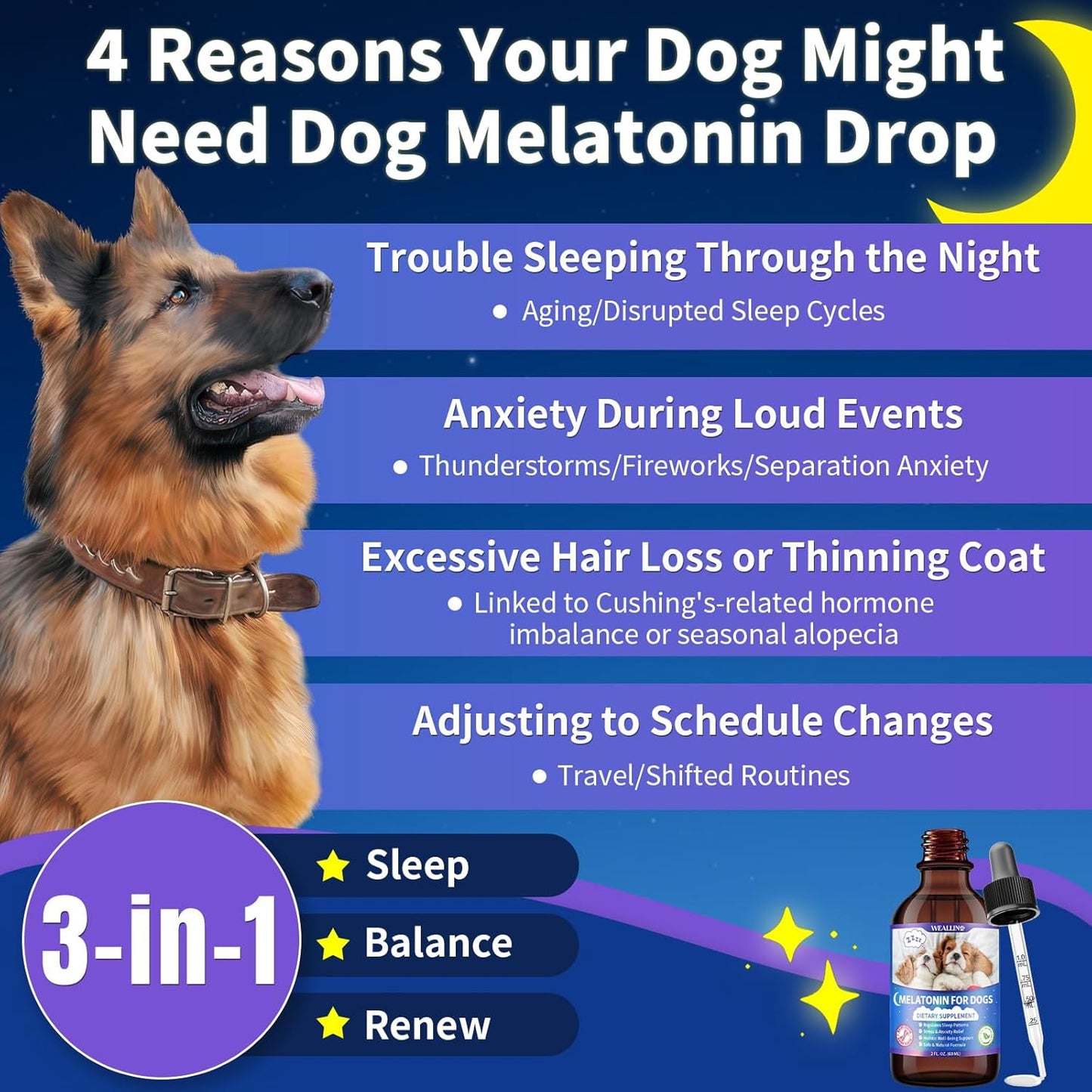 Dog Probiotic Chews + Melatonin Drops Bundle – Digestive & Sleep Support for Dogs | Promotes Gut Health, Calmness & Restful Nights