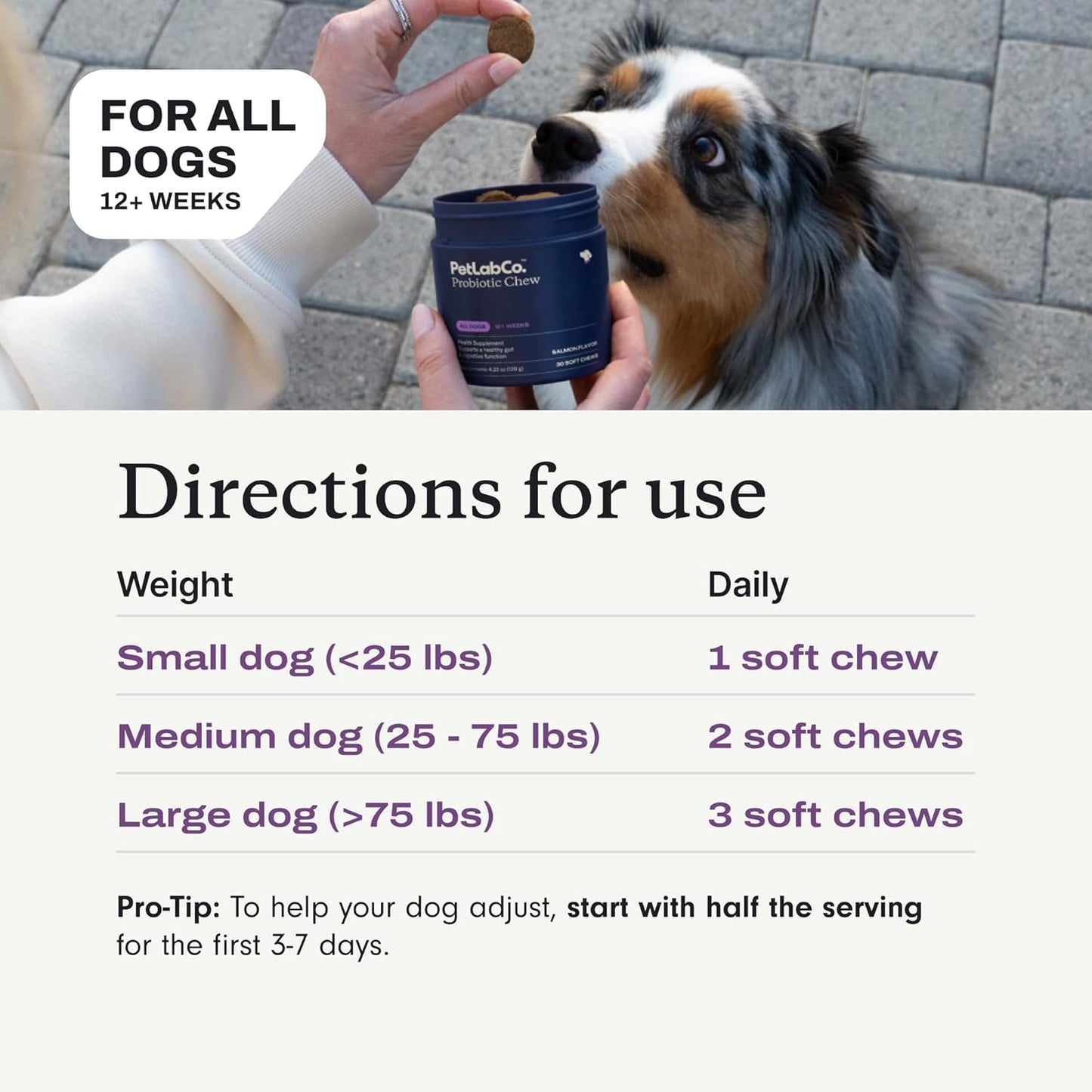 PetLab Co. Probiotics for Dogs, Support Gut Health, Occasional Diarrhea, Digestive Health & Seasonal Allergies - Salmon Flavor - Packaging May Vary - 30 Soft Chews Pack of 2