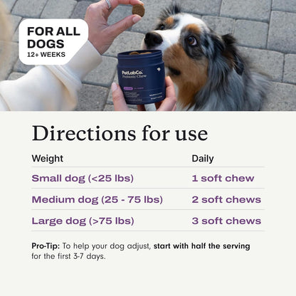 PetLab Co. Probiotics for Dogs, Support Gut Health, Occasional Diarrhea, Digestive Health & Seasonal Allergies - Salmon Flavor - Packaging May Vary - 30 Soft Chews Pack of 2