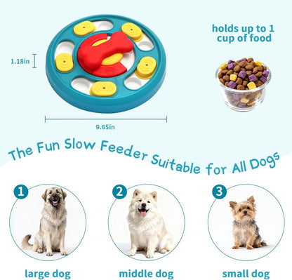 Interactive Dog Toys, Dog Puzzle Toy, Treat Dispensing Enrichment Toys, Food Feeder Toys for IQ Training & Mental Enrichment, Slow Feeder Bowl for Small Medium Large