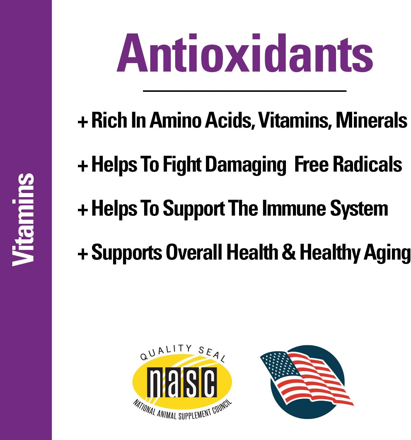 Vet Classics Antioxidants with Coenzyme Q-10 for Dogs, with Alfalfa, Green Tea, Vitamin C, & Wheat Grass, 120 Chewable Tablets