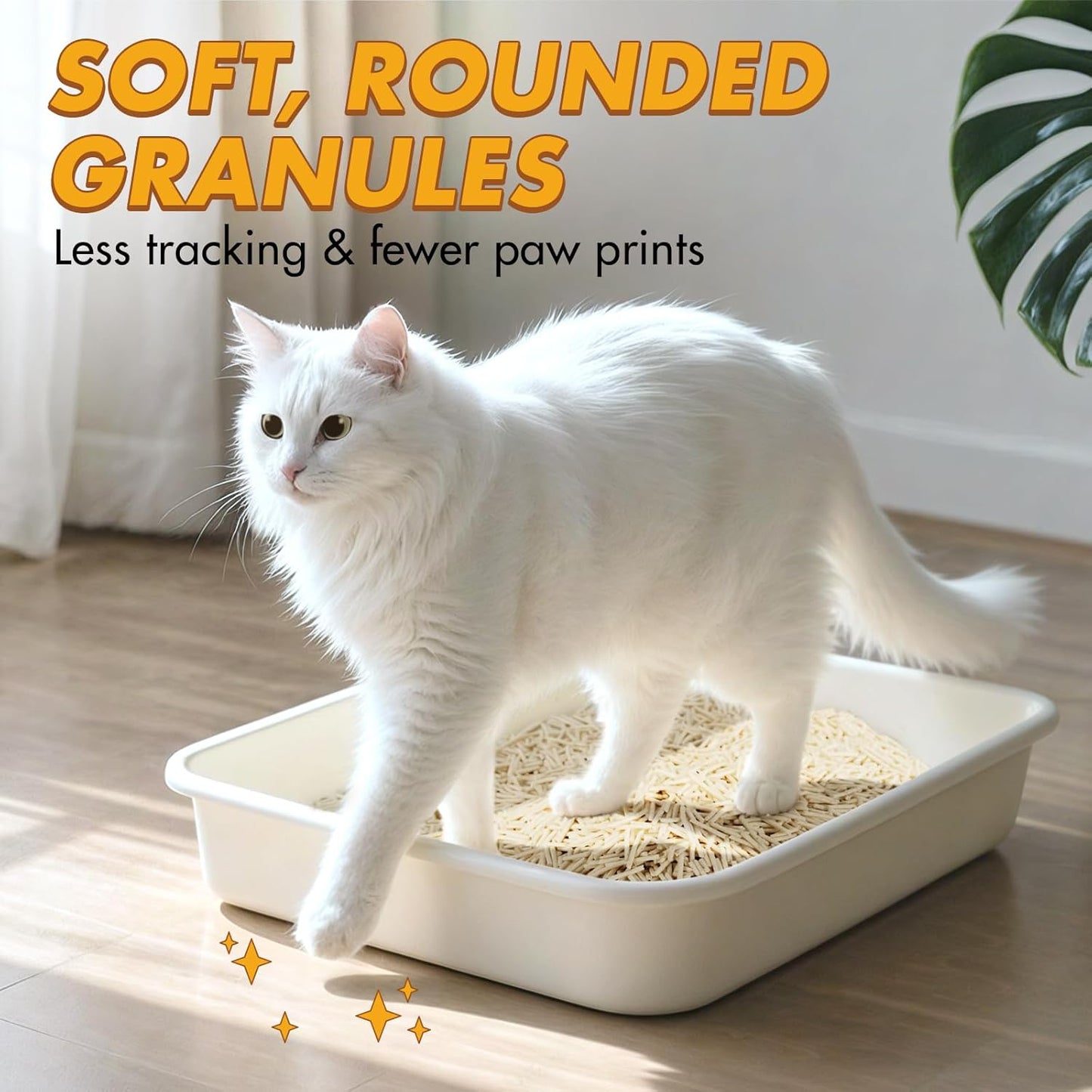 Happy & Polly Tofu Cat Litter – Fast Clumping, Flushable, Ultra Absorbent, Low Tracking, 100% Natural Raw Materials with Coconut Charcoal – 11 LB(5.5LB*2 Bags)