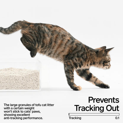 pidan Tofu Cat Litter Clumping,Flushable,Ultra Absorbent and Fast Drying, 100% Natural Ingredients Litter,Solubility in Water,Really Dust-Free,Less Scattering (5.3lb×4bags)