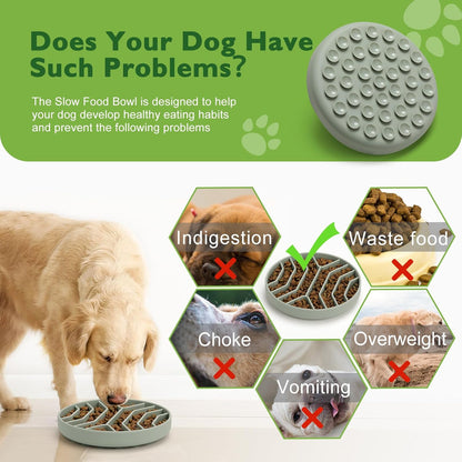 Slow Feeder Dog Bowls Silicone Maze Food Bowl Feeders Pet Puzzle Lick Mat to Slow Down Eating for Small Breed Size Dogs