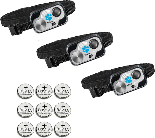 Genuine 3-PK MS-5 Automatic Pet Door Collars with 9 Free Batteries - from High Tech Pet Brand