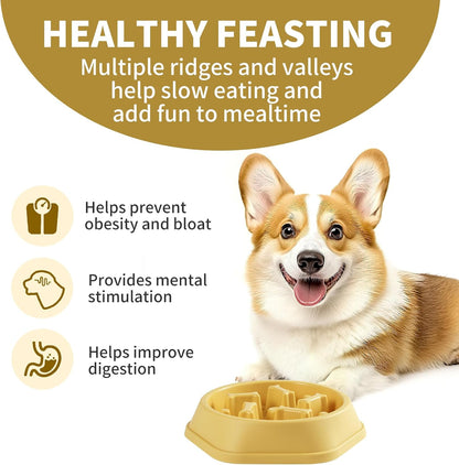 Anti-gulping Slow Feeder Bowls Slow Dog Eating, reducing gastric Burden and Bloat. Safe, Durable, Easy to Clean—Ideal for pups/Adults. Healthy Habits, Energy Management, Function + Safety.V