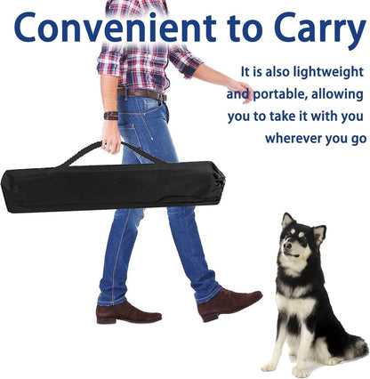 Dog Agility Equipment - Complete Dog Agility Course Backyard Set Including Tunnel & Obstacle Course, Professional Training Equipment for Dogs