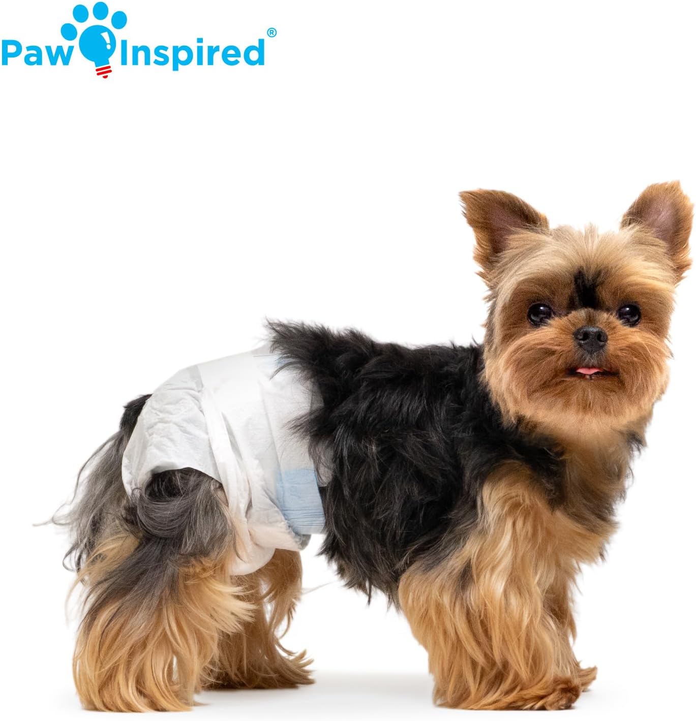 Paw Inspired 32ct Disposable Dog Diapers | Female Dog Diapers Ultra Protection | Diapers for Dogs in Heat, Excitable Urination, or Incontinence (X-Small)