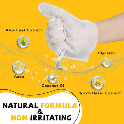 Pet Glove Wipes for Dogs Cats Disposable Dog Wipes Cleaning Deodorizing for Fur Paws and Butt Rinse Free Shampoo Mittens Cat Grooming Bath Wipes 20PCS