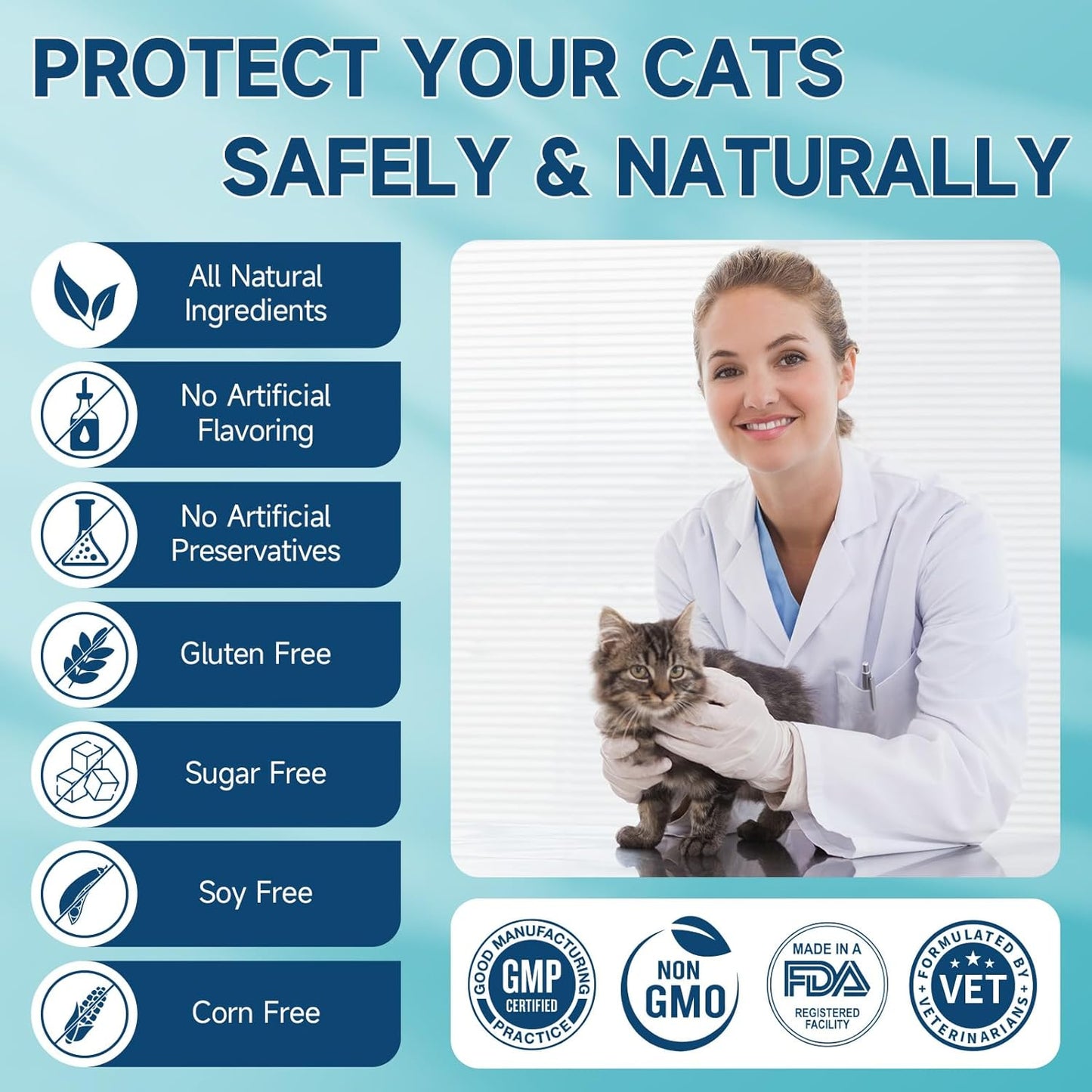 Flea Treatment for Cats, 200 Treats Flea and Tick Prevention for Cats Chewables, Natural Cat Flea and Tick Treatment Chews Daily Oral Flea Supplement, Kitten Cat Flea Treatment, Chicken Flavor