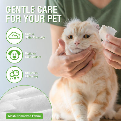 Pet Wipes for Dogs and Cats, Dog Wipes for Paws and Butt, Cat Wipes Cleaning Fur and Butt, Fragrance-free, Alcohol-free, Natural Ingredients, Gentle and Safe, Keep Your Pet Clean and Healthy 80 Pcs