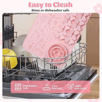 Silicone Lick Mat for Dogs & Cats – Slow Feeder Dog Bowl, Non-Slip Licking Mat for Large & Small Breeds, Puzzle Feeder & Snuffle Mat for Fast Eaters, Interactive Pet Food Mat