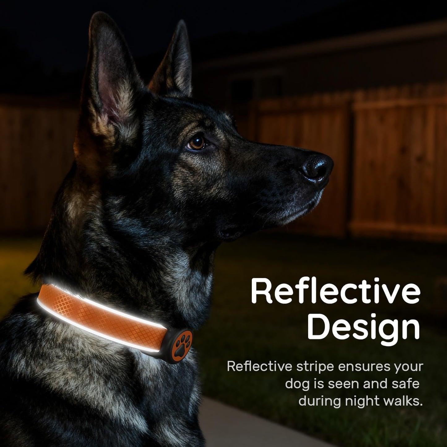 Airtag Dog Collar, IPX8 Waterproof Air Tag Dog Collar Holder | Reflective Ultra-Durable | Soft Padded | Safety Locking Buckle | Fit Miedium Dogs (Orange M(12.6"-19.6"))