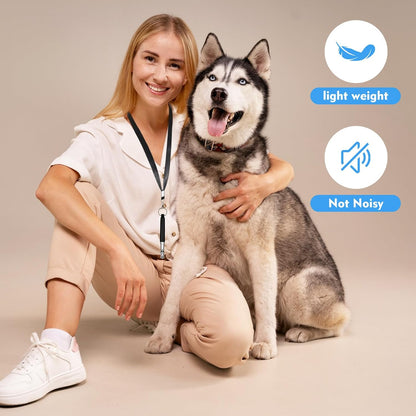 Dog Whistle - 2Pack Dog Whistle to Stop Barking Neighbor's Dog, Adjustable Ultrasonic Silent Dog Whistle,Helpful for Training Recall (Black with Lanyard)