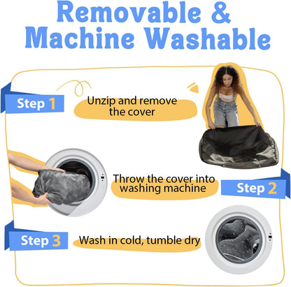 Washable Orthopedic Large Dog Bed - Removable Orthopedic Foam Dogs Beds with Bolsters Waterproof Large Dog Bed and Non-Slip Bottom Extra Large Dogs Beds Sofa