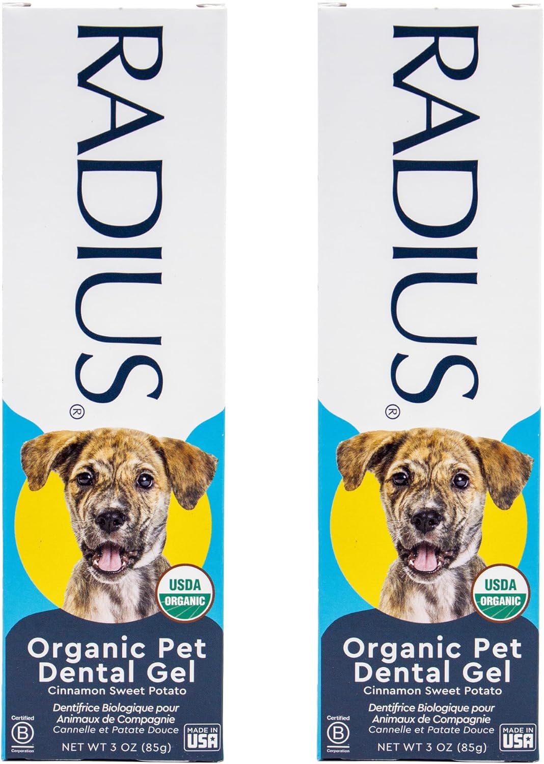 RADIUS Canine Pet Toothpaste, Cinnamon Sweet Potato, 3 oz, Non-Toxic Toothpaste for Dogs, Designed to Clean Teeth, Help Prevent Tartar, & Remove Plaque, Xylitol Free, Pack of 2