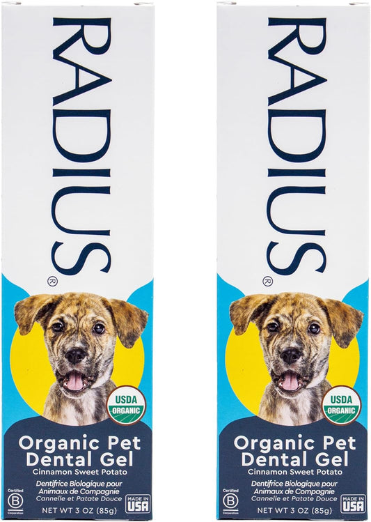 RADIUS Canine Pet Toothpaste, Cinnamon Sweet Potato, 3 oz, Non-Toxic Toothpaste for Dogs, Designed to Clean Teeth, Help Prevent Tartar, & Remove Plaque, Xylitol Free, Pack of 2