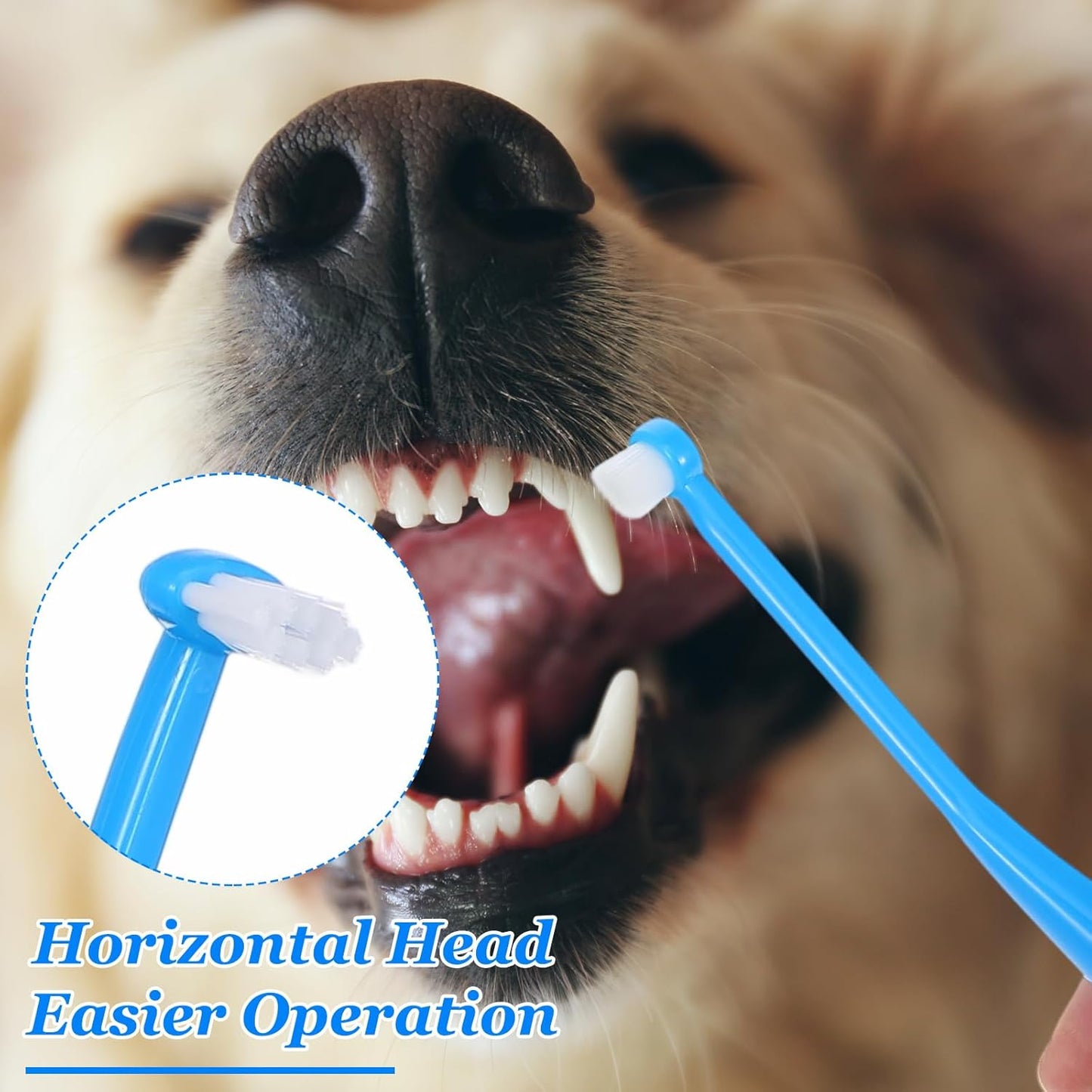 3 PCS Small Dog Toothbrush, Cat & Puppy Toothbrush Kit, Mini Toothbrushs Set for Tiny Pets, Deep Cleaning Dental Care