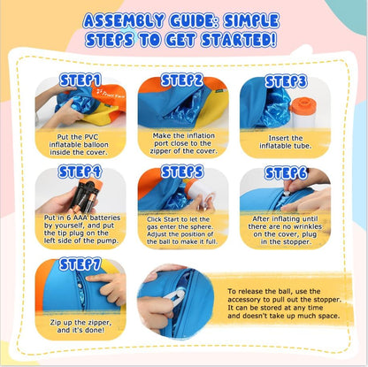 Trail Trail Herding Ball for Dogs,18” Large Indestructible Dog Ball with Electric Pump,Horse Dog Herding Toys for Australian Shepherd Collie amall/Medium Dogs(Waterproof Tri-Color Upgraded Cover)