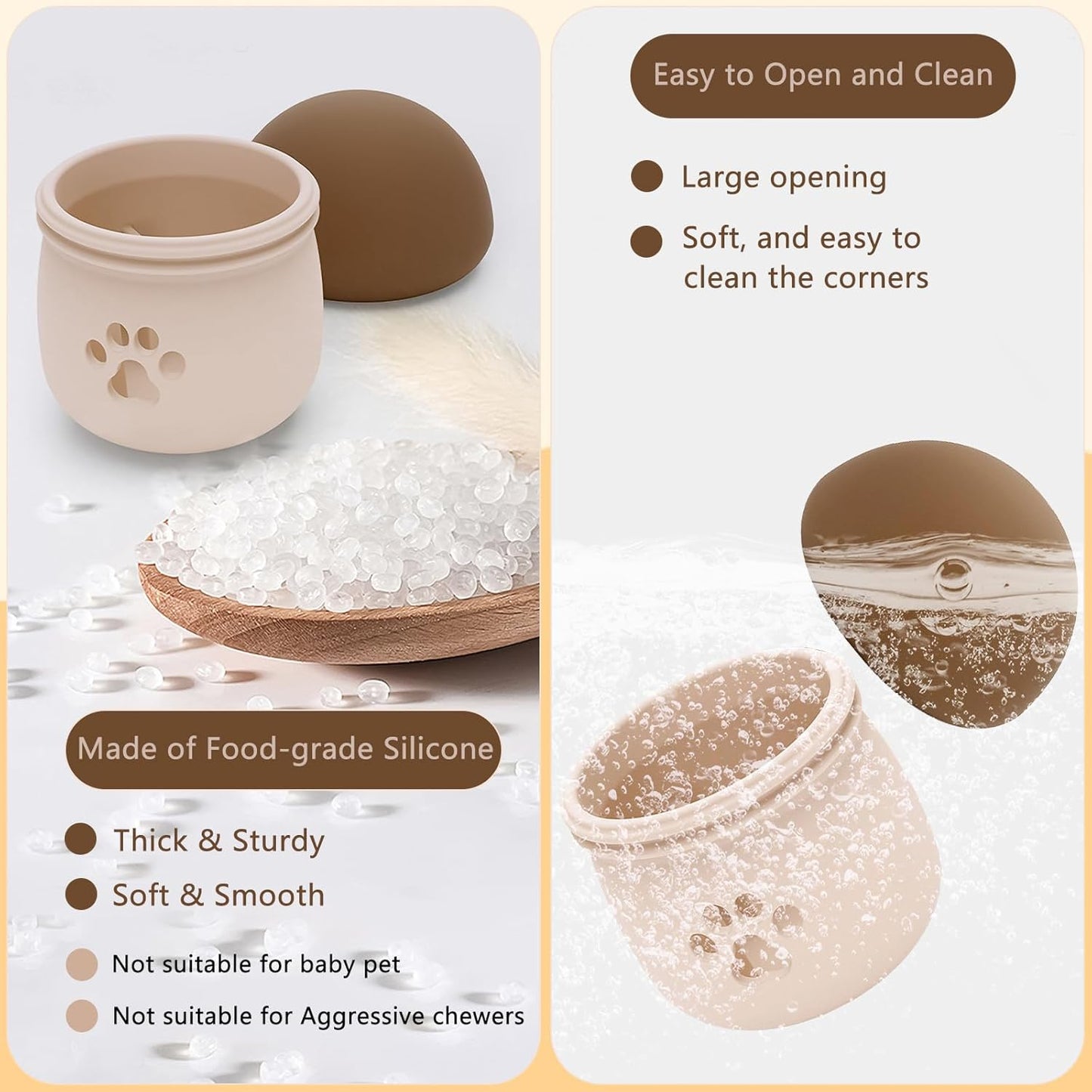 Interactive Dog Feeder Puzzle Toys, Silicone Treat Dogs Enrichment Toy, Slow Dog Food Dispenser, Keep Them Busy, Healthy Eating, Mental Stimulation for Medium Small Puppy and Cat