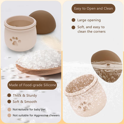 Interactive Dog Feeder Puzzle Toys, Silicone Treat Dogs Enrichment Toy, Slow Dog Food Dispenser, Keep Them Busy, Healthy Eating, Mental Stimulation for Medium Small Puppy and Cat