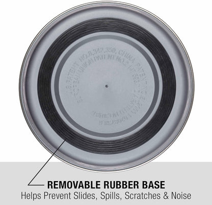 Loving Pets Bella Dog Bowls- Stainless Steel Dog & Cat Bowls - Spill Proof Dog Food Bowl, Cat Bowl, Puppy Essentials & Pet Supplies Great for Home & Travel (X-Large 65-100lbs, Blueberry)