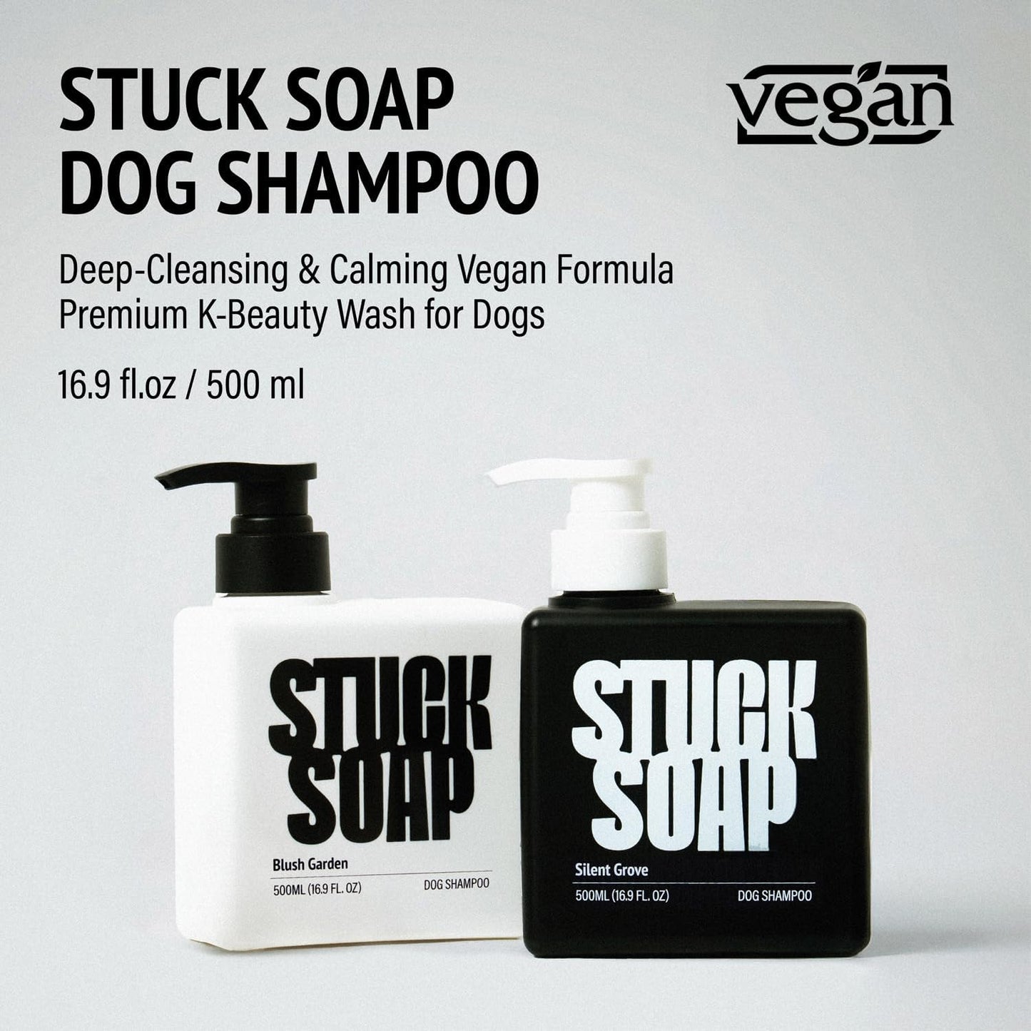 Vegan Dog Shampoo Premium K-Beauty Inspired Gentle Dog Shampoo for Sensitive Skin with Green Tea, Camellia Oil & Centella Asiatica, Elegantly Scented, Natural Pet Wash (Blush Garden)
