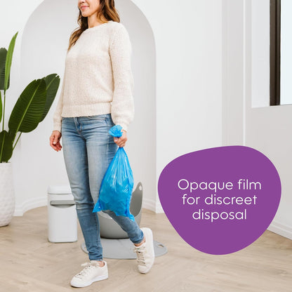 Litter Genie Easy Roll Refill Bags (1-Pack) | Up to 6 months of supply in 1 Roll of 24 tear-off Bags | Ultimate Odor Control Cat Litter Bags