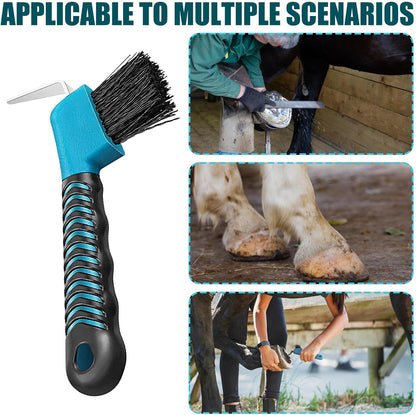 Horses Hoof Picks – Easy-Hold Grooming Pick, Strong Construction, Soft-Touch Brush, Debris Removal, Balanced Design | Practical Maintenance Aid for Stable Management Schedules, Horse Lover Barn Use