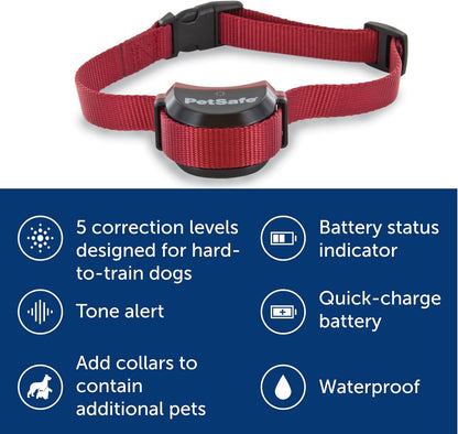 PetSafe Stay & Play Wireless Fence for Stubborn Dogs - America's Safest Wireless Pet Containment System - No Dig Electric Fence with Circular Boundary - Secure 3/4-Acre Yard - for Dogs 5lb+