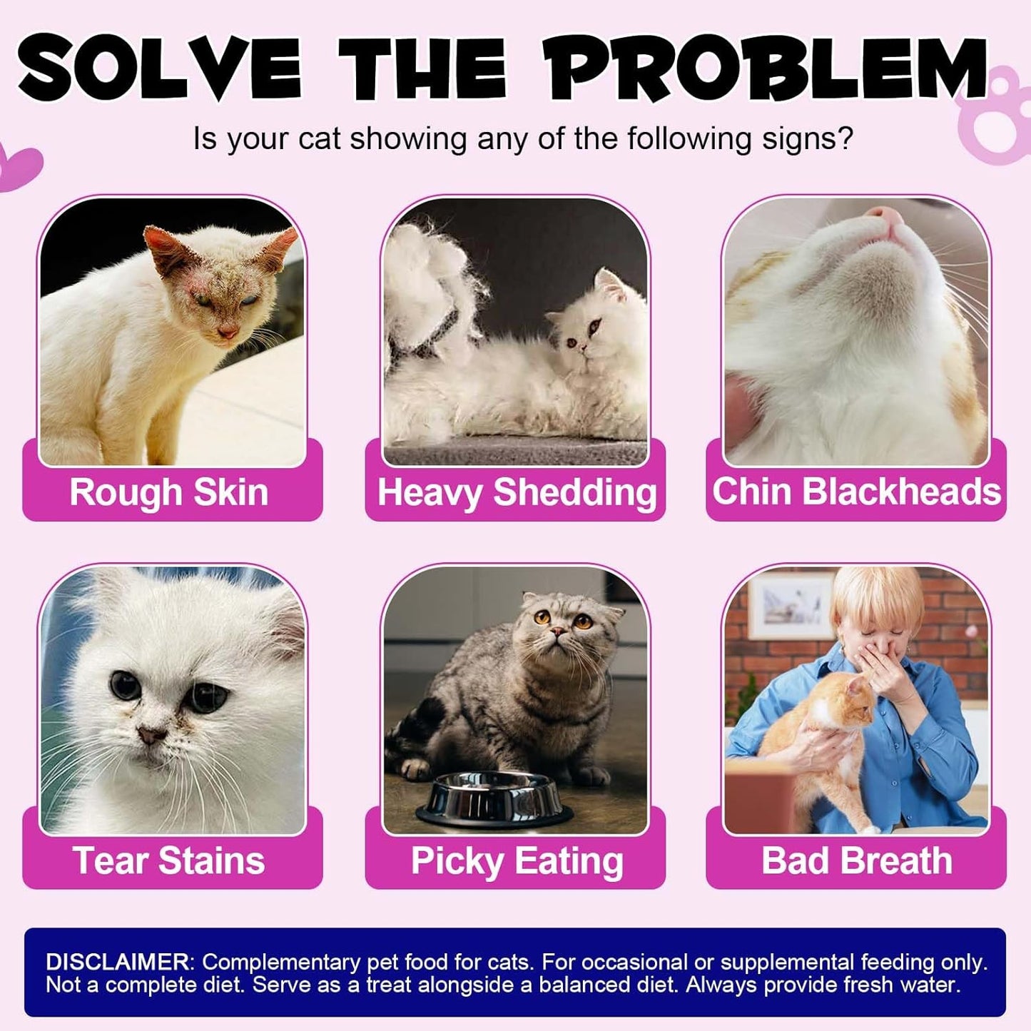 15 in 1 Multivitamin for Cats & Kittens - Chicken Flavor Crunchy & Soft Chews with Prebiotics, Taurine, Omega Fatty Acids - Supports Immune, Digestive, Skin & Coat, Heart & Brain Health - 3.7 oz