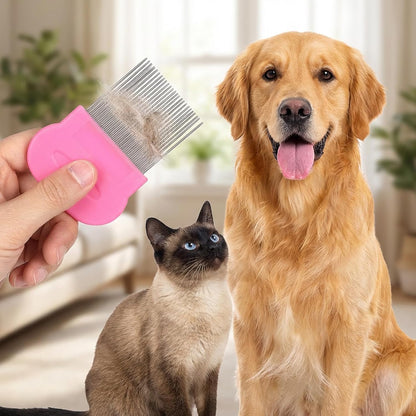 6 Pcs Pets Grooming Comb Kit Tear Stain Remover Comb Dog Face Combs for Eye Cleaning Gentle Grooming Tool Dematting Tool for Cats Dogs Remove Knots Stains Crust Mucus