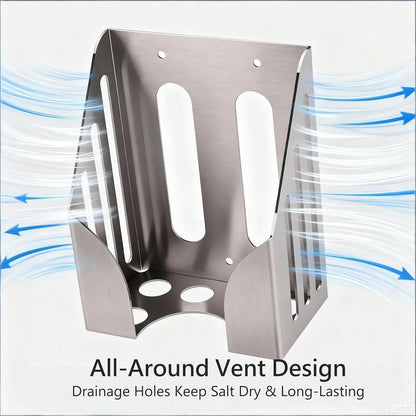 304 Stainless Steel Salt Block Holder, 4LB Mineral Salt Lick Block Holder for Deer, Goats, Horses, Cattle & Sheep, Rust-Resistant Design with Mounting Screws