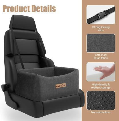 Dog Car Seat for Small Medium Dogs up to 25lbs, Multi-Functional Booster Dog Car Home Seat with Safety Belt, Comfortable Pet Sofa Beds with Washable Removable Cover