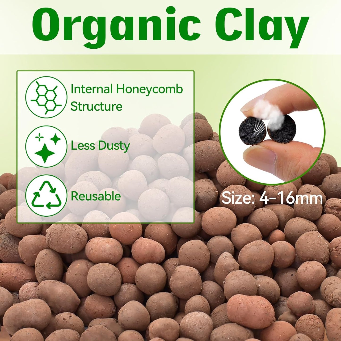 Halatool Reptile Substrate 2QT Clay Pebbles Terrarium Bedding for Reptiles Organic Clay Balls Bioactive Drainage Layer for Terrariums & Vivariums Leopard Gecko Tortoise Frog Lizard Ball Python