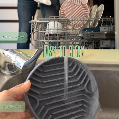 Slow Feeder Dog Bowls,Anti-Choking Slow Eating Dog Food Bowl,Non Slip Pet Slower Food Feeding Bowls for Small & Medium Pets (Labyrinth Pattern-Grey)