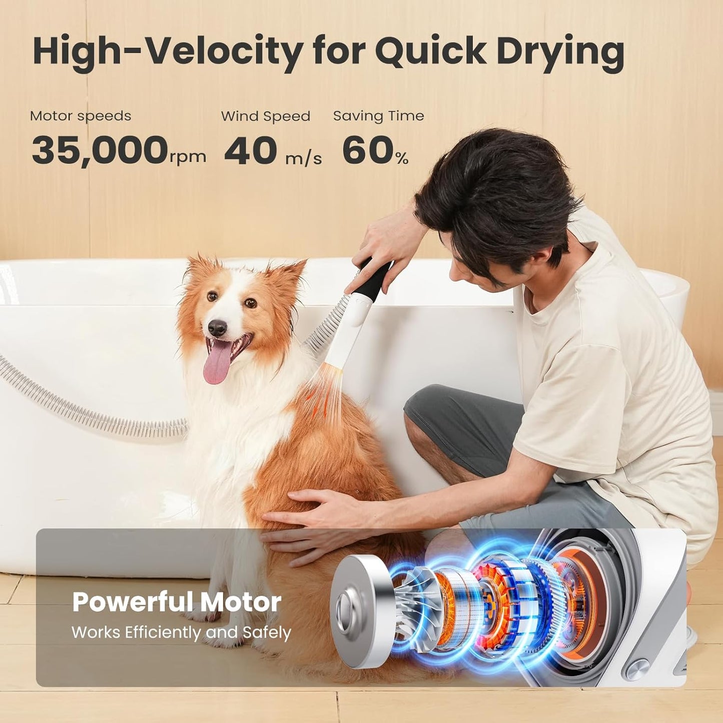 Pst Supplies Bundle:Pet Grooming Brush + Dog grooming vacuum & dryer