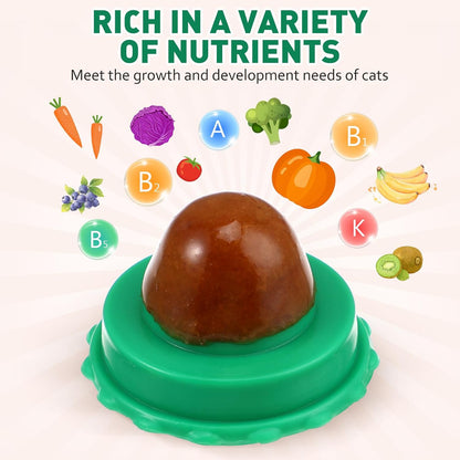 DOITOOL 9 Pcs Cat Catnip Balls Cat Nip Balls Wall, Kitty Teeth Cleaning Lickable Treats Stick to Wall, Pet Kitten Licking Candy Chew Toys