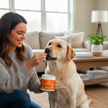 Dr Jay's Romps Multivitamins Dog Chews - Collagen Type II for Joint Health, Digestion, Skin & Coat - Vitamins and Supplements to Boost Immune System - Perfect Treats for Pets - 30 Count