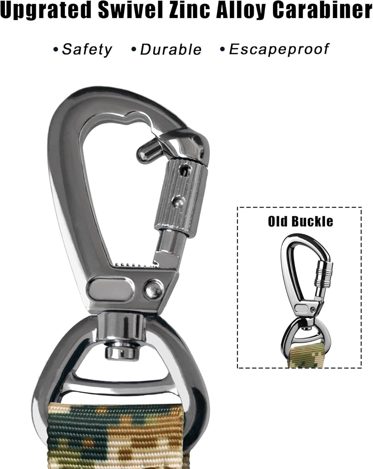 Hotsky Tactical Dog Seatbelt Harness for Medium Dogs No Pull, Adjustable Military Service Dog Vest Reflective Pet Harness with Control Handle Molle Loop Panels for Dogs Training Walking(Army Camo, M)