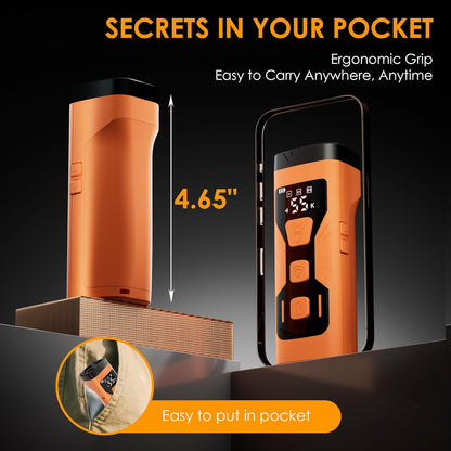 Dog Bark Deterrent Devices, 3X Ultrasonic 65FT Anti Barking Device, 4 Gear Frequencies Safer Alternatives to Dog Training Bark Collars, Portable Design with Display for All Dogs (Blue)