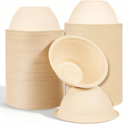 SHENLIU 200 Pcs Disposable Pet Bowls Bulk 8 Oz, Disposable Dogs Cat Food Travel Bowls Paper Puppy Cat Food Dish Safe Container for Outdoor Small Animal Feeding and Watering Supplies