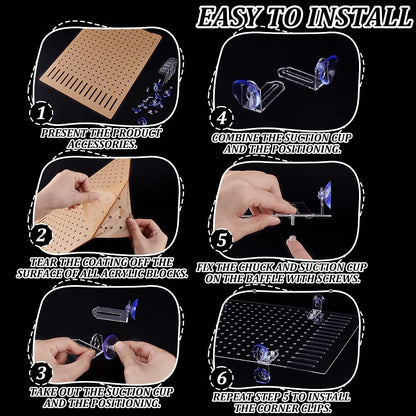 Aquarium Fish Tank Divider Acrylic Isolation Grid Board with Suction Cups Transparent Plate Baffle Cover Clear Fish Separator Inline Splitter Pump Tubing Connector Board 15.7x11.8x0.08 Inch
