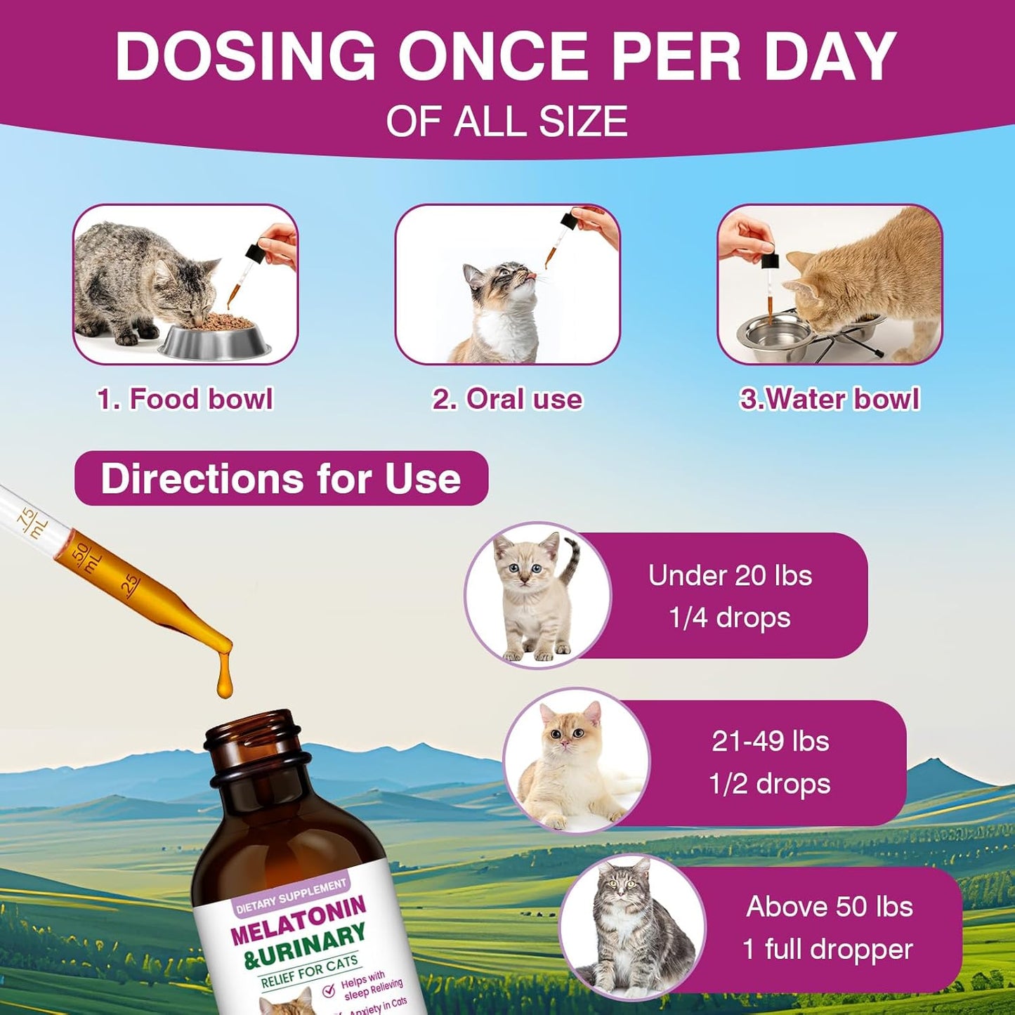 Cat Melatonin with Cranberry Extract – Calming Supplement for Cats to Ease Anxiety and Stress, Promote Relaxation and Better Sleep, Supports Urinary Tract Health