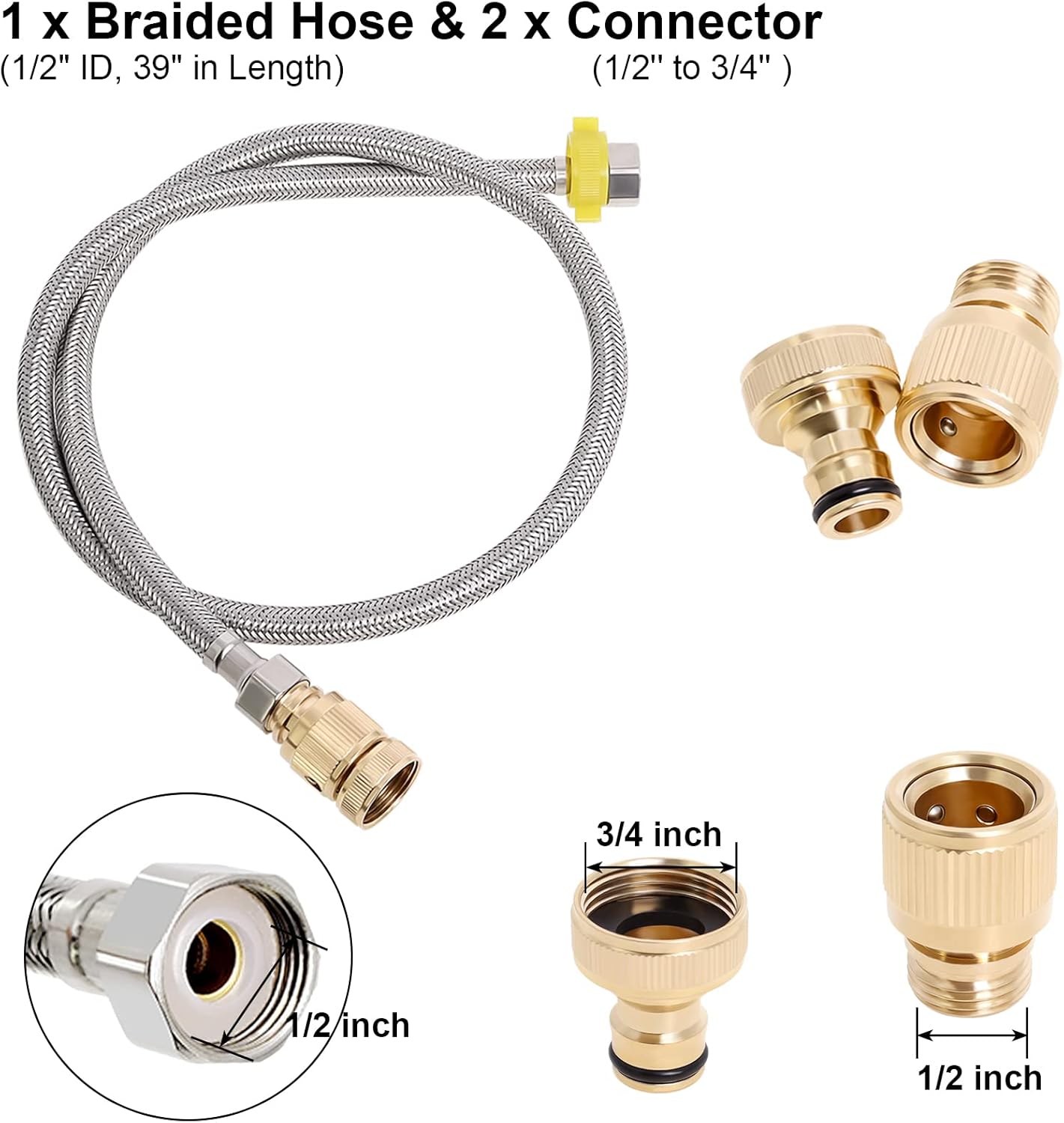 Automatic Water Dispenser for Dogs, Plastic Automatic Dog Waterer Livestock Water Bowl Goat Waterer with 39 inch Water Hose for Horse Water Trough