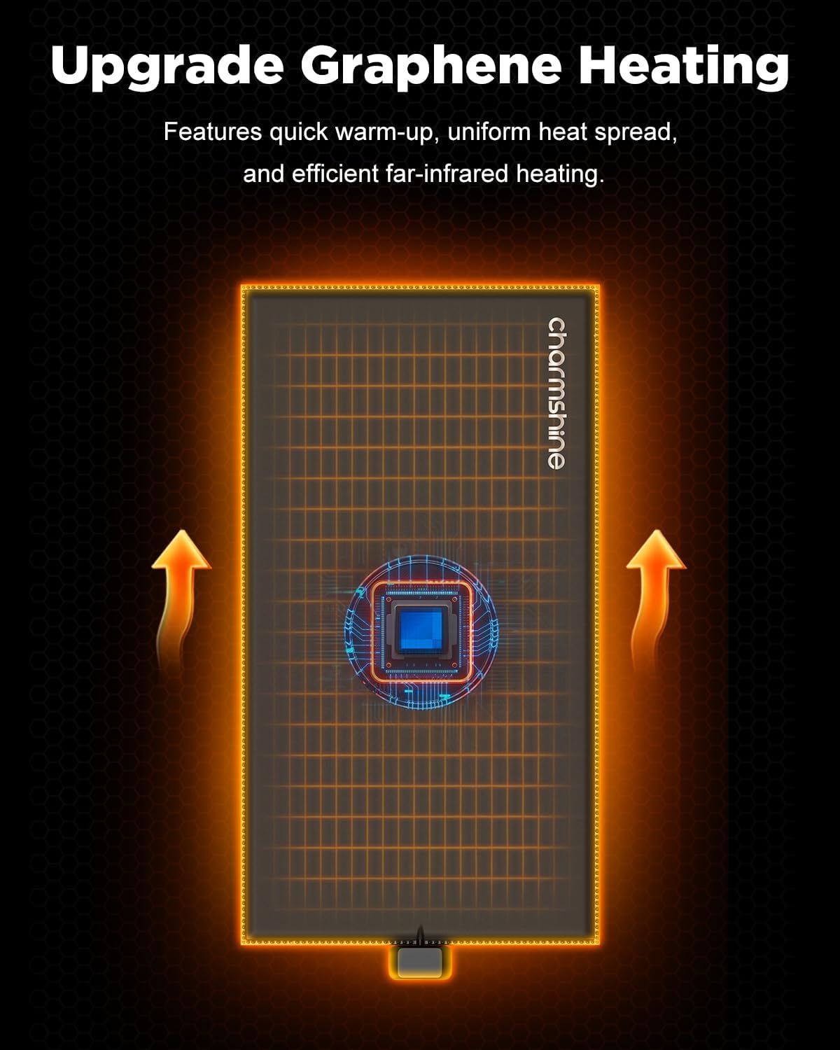 6 by 8-inch 7W Reptile Heating Pad Graphene with Temperature Control Reptile Tank Heat Pad Terrarium Under Tank Heater Mat for Snake Lizard Hermit Crab Reptiles Turtle Thermostat